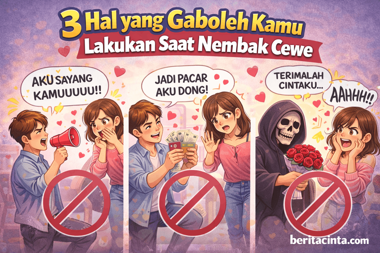 3 Hal yang Gaboleh Kamu Lakukan Saat Nembak Cewe