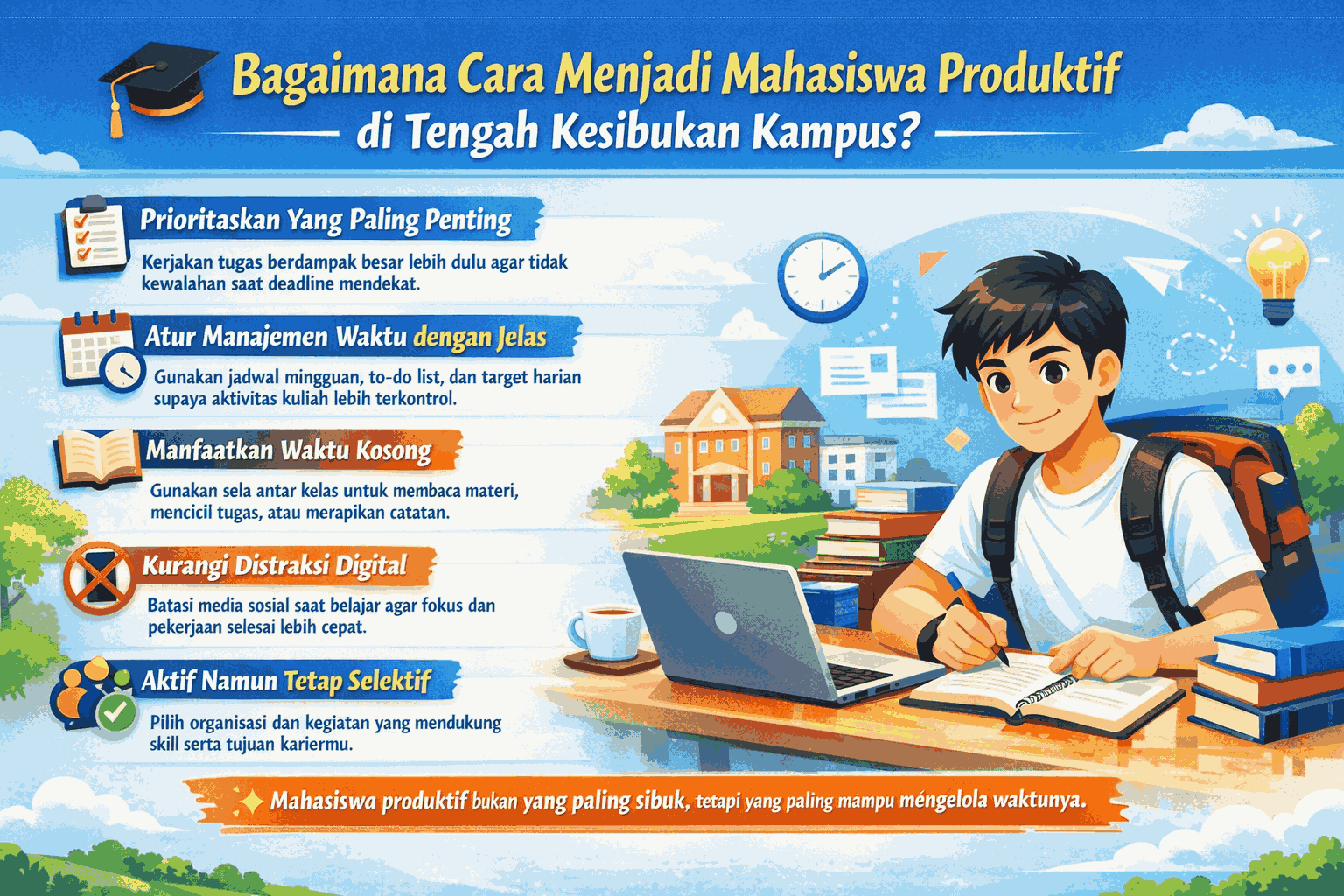 Bagaimana Cara Menjadi Mahasiswa Produktif di Tengah Kesibukan Kampus?
