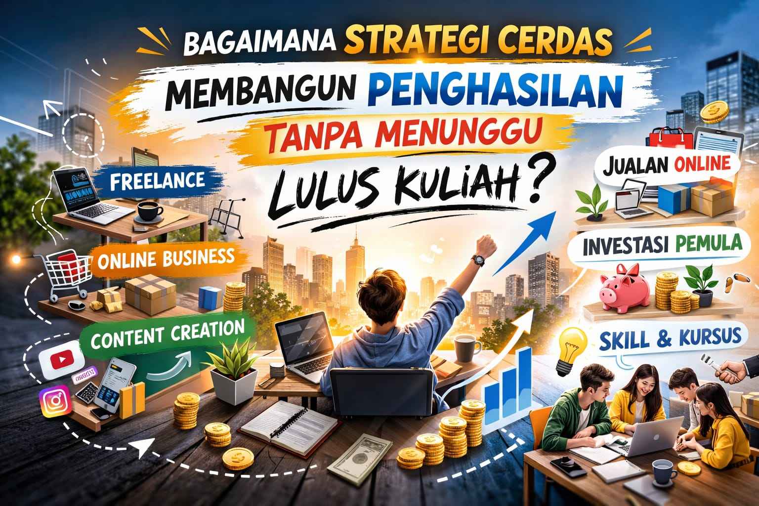 Bagaimana Strategi Cerdas Membangun Penghasilan Tanpa Menunggu Lulus Kuliah?