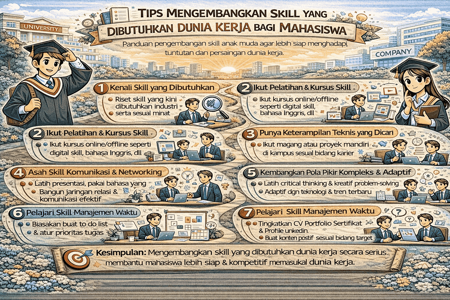 Tips Mengembangkan Skill yang Dibutuhkan Dunia Kerja bagi Mahasiswa