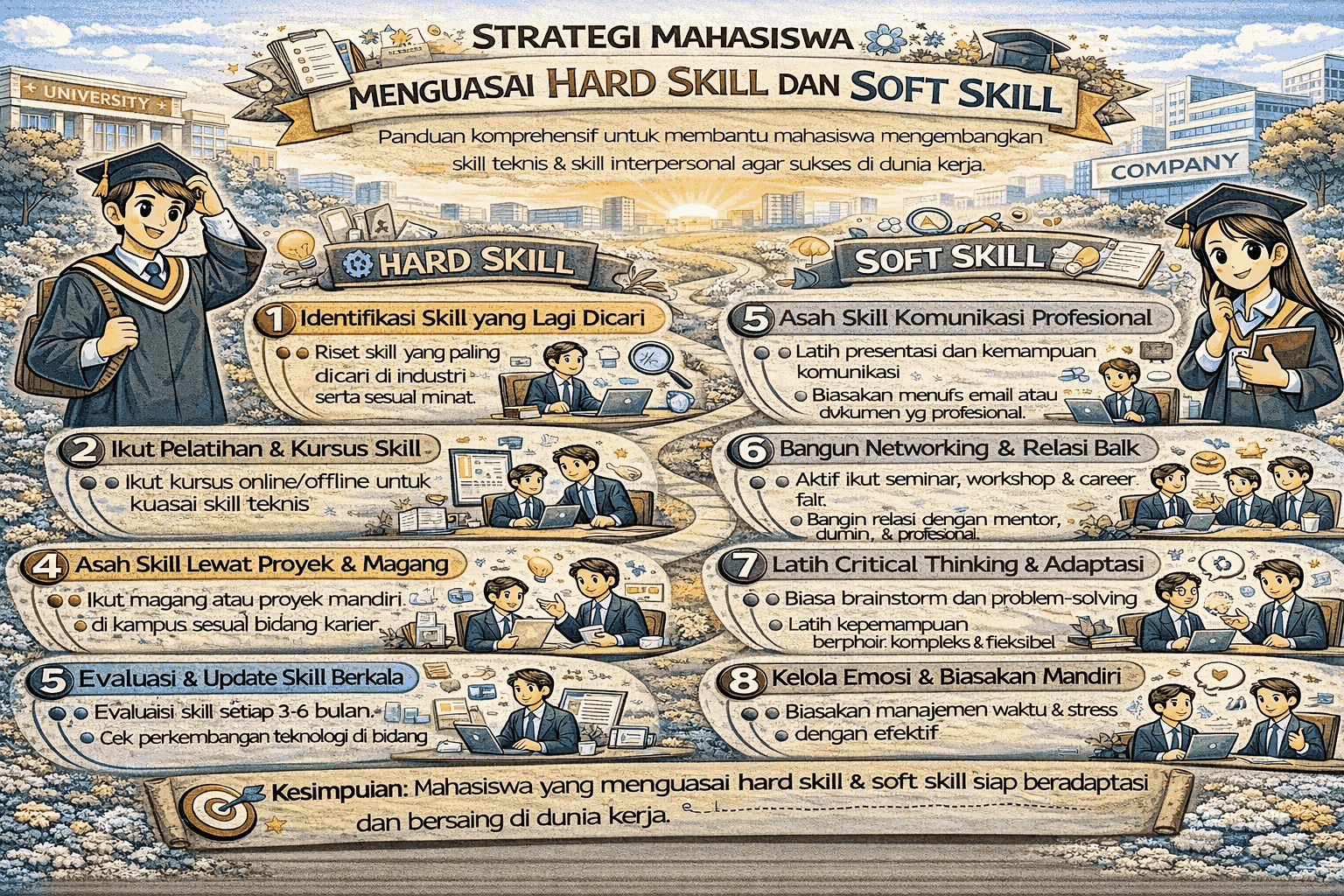 Strategi Mahasiswa Menguasai Hard Skill dan Soft Skill