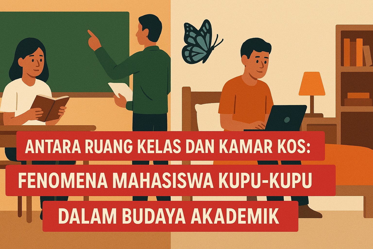 Antara Ruang Kelas dan Kamar Kos Fenomena Mahasiswa Kupu Kupu dalam Budaya Akademik