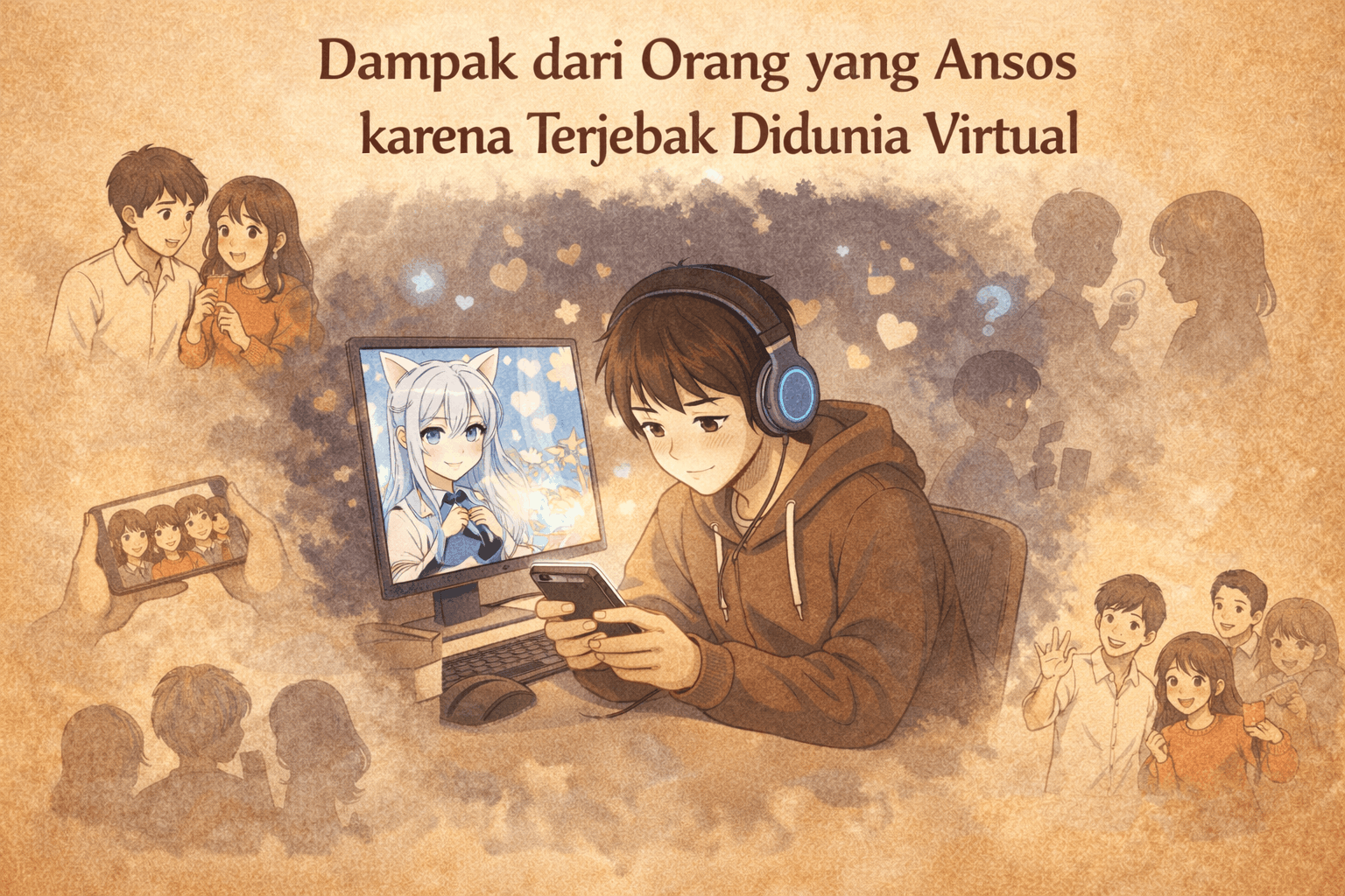 Dampak dari Orang yang Ansos Karena Terjebak di Dunia Virtual