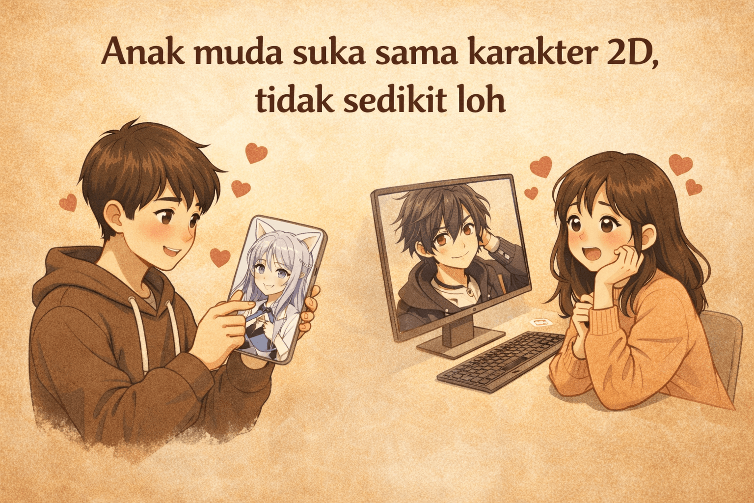 Anak Muda Suka Sama Karakter 2D, Tidak Sedikit Loh