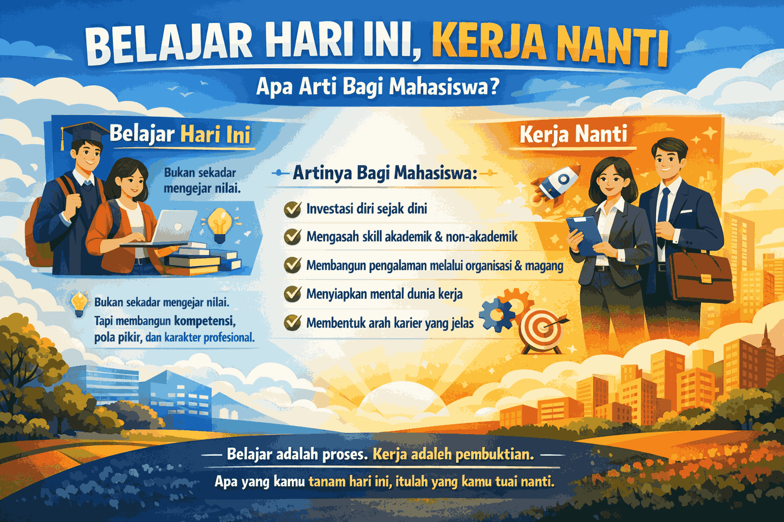 Apa arti belajar hari ini, kerja nanti bagi mahasiswa?