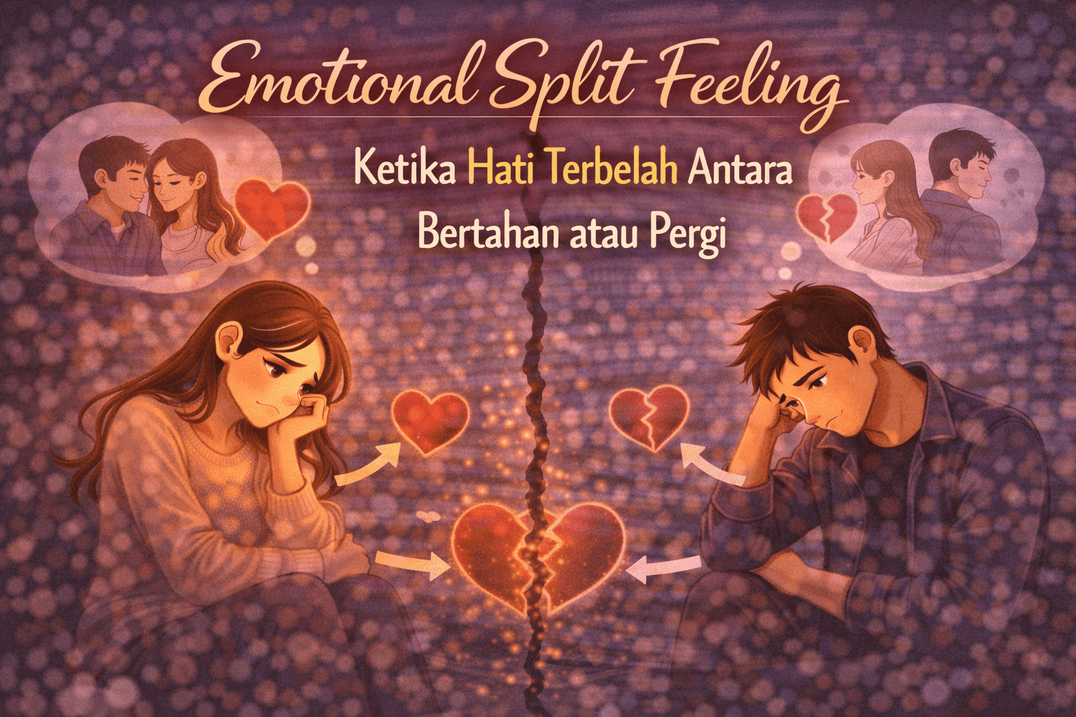 Emotional Split Feeling Ketika Hati Terbelah Antara Bertahan atau Pergi