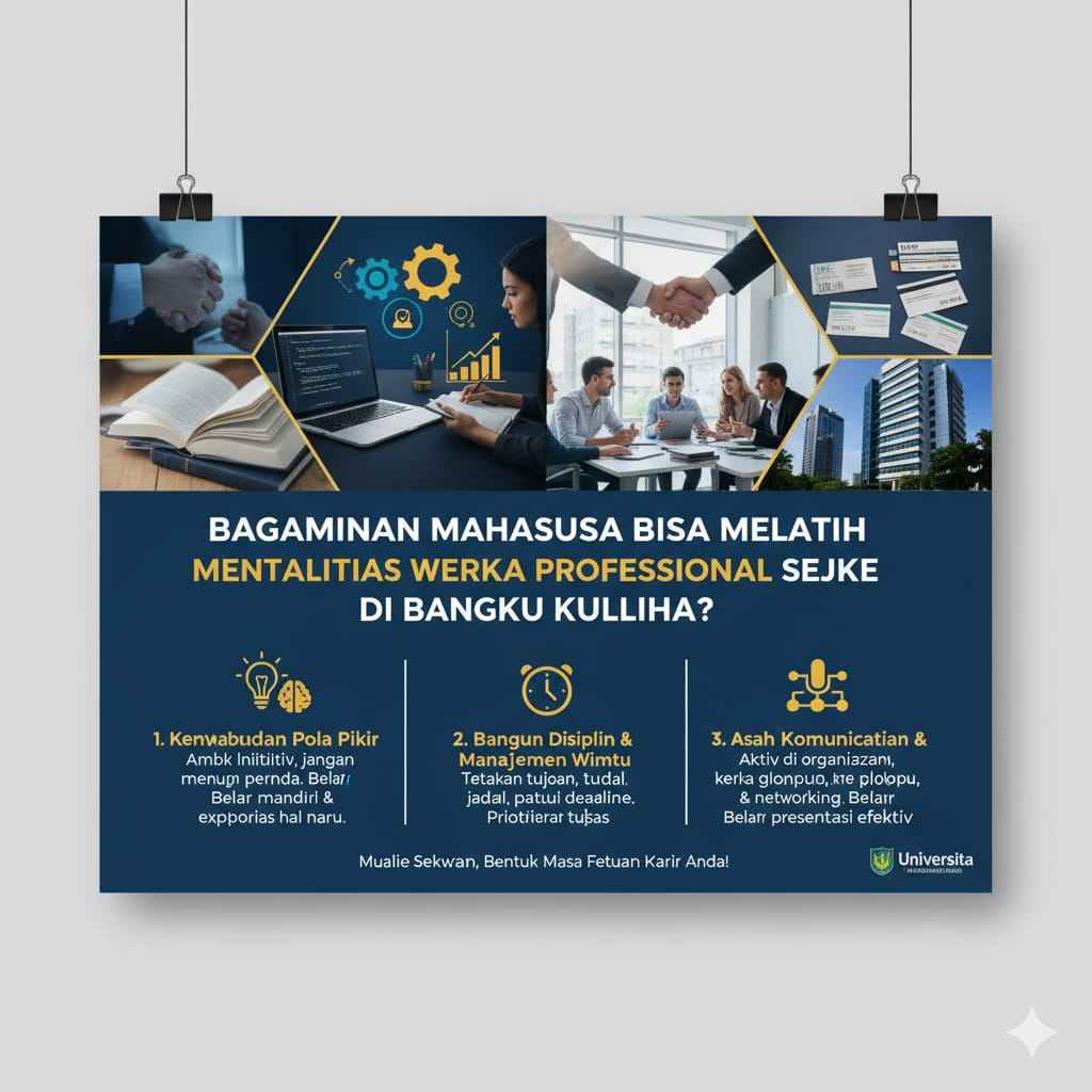 Bagaimana Mahasiswa Bisa Melatih Mentalitas Kerja Profesional Sejak di Bangku Kuliah?