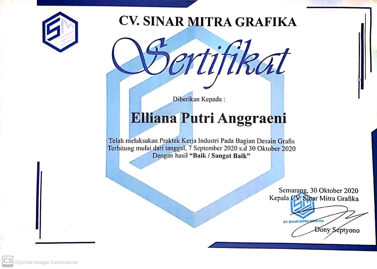 MAGANG KERJA MENJADI SALAH SATU ANGGOTA BAGIAN DESIGN GRAFIS DI CV SINAR MITRA GRAFIKA	