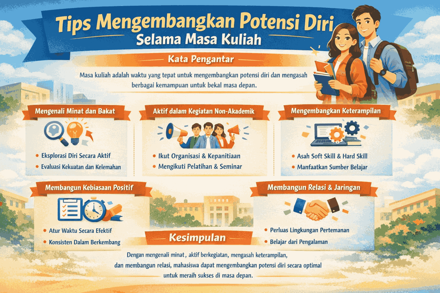 Tips Mengembangkan Potensi Diri Selama Masa Kuliah