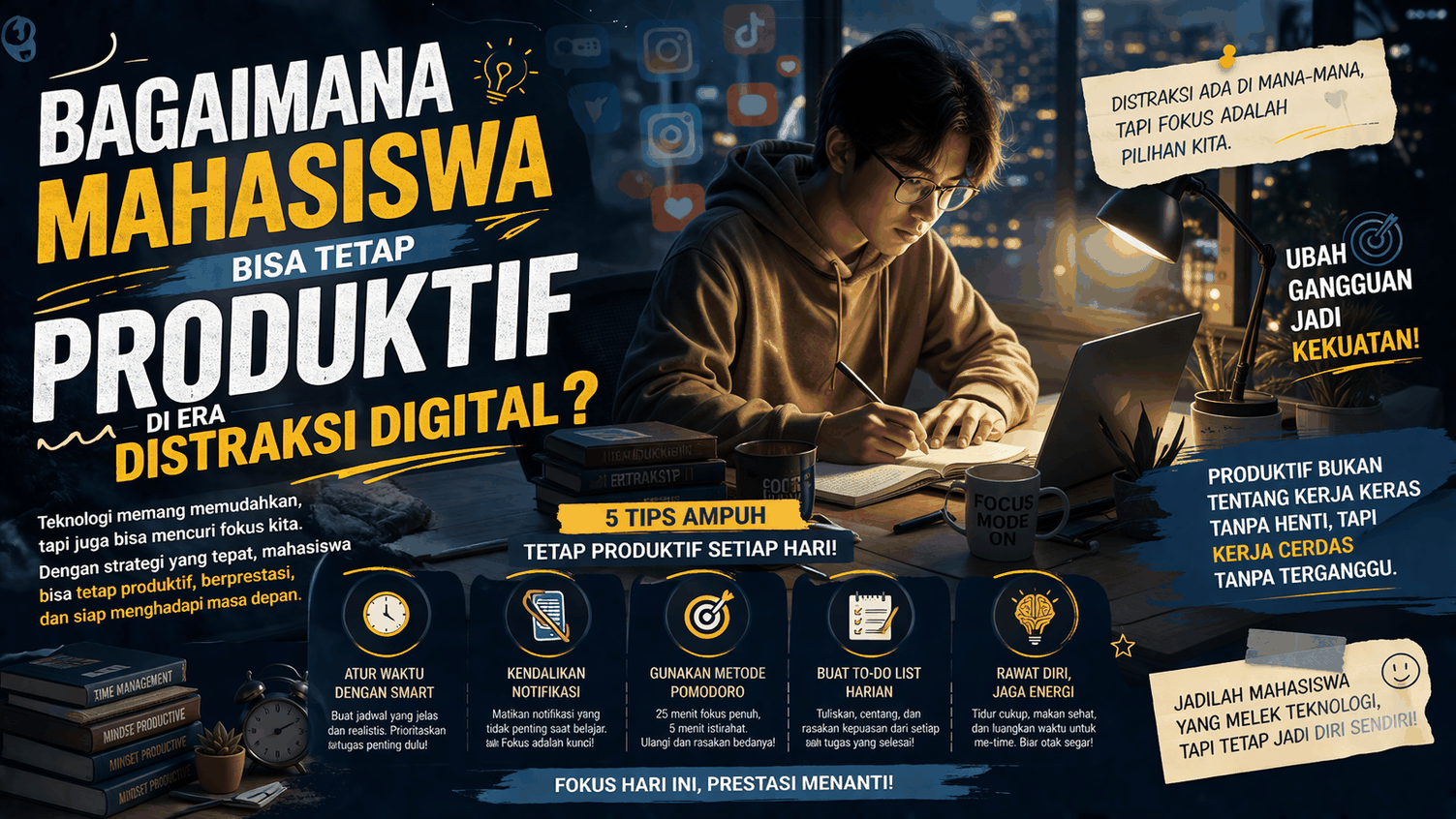 Bagaimana Mahasiswa Bisa Tetap Produktif Di Era Distraksi Digital?