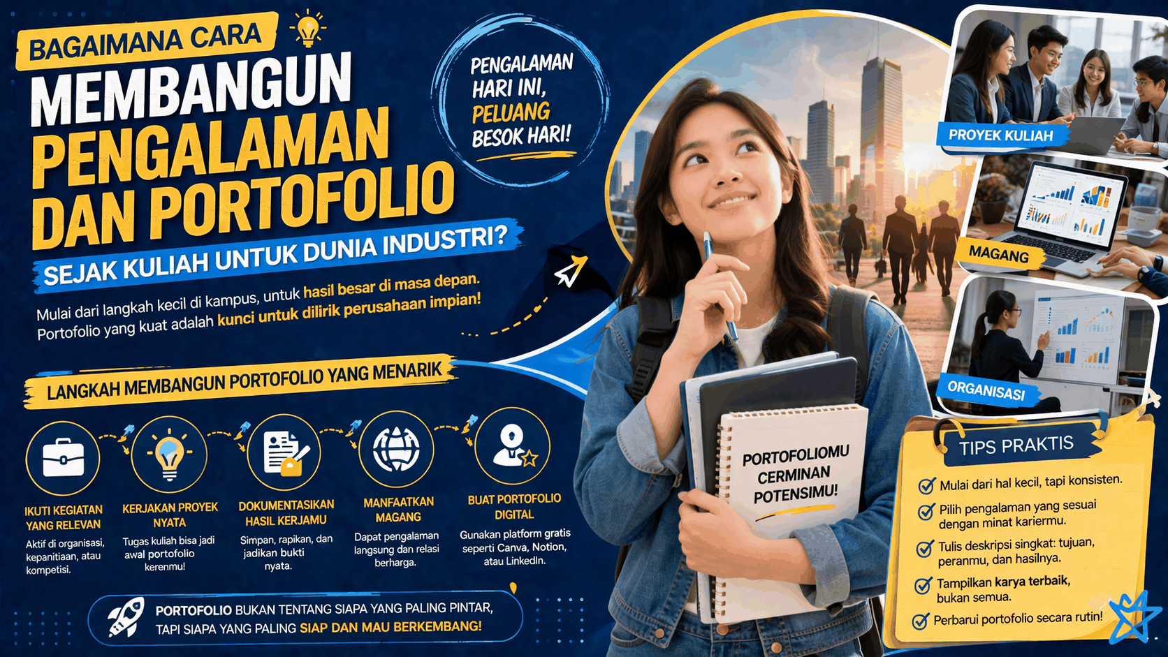 Bagaimana Cara Membangun Pengalaman Dan Portofolio Sejak Kuliah Untuk Dunia Industri?