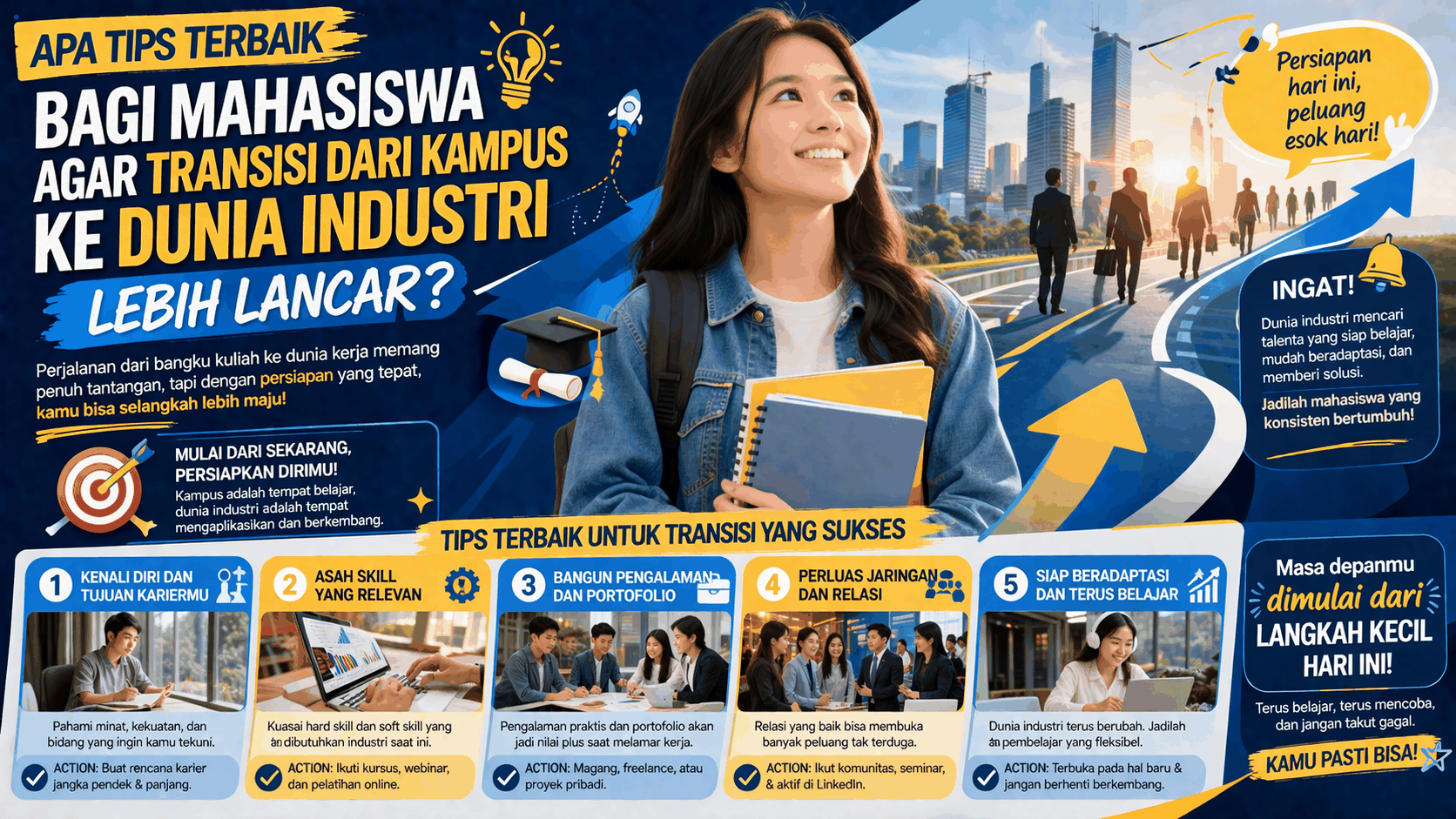 Apa Tips Terbaik Bagi Mahasiswa Agar Transisi Dari Kampus Ke Dunia Industri Lebih Lancar?