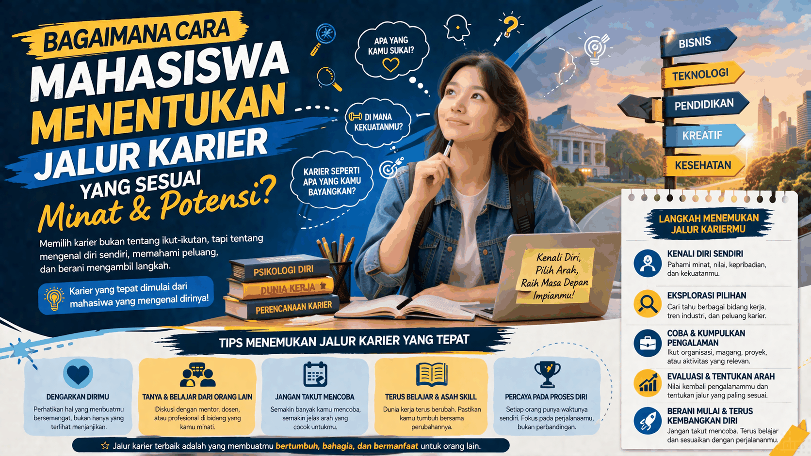 Bagaimana Cara Mahasiswa Menentukan Jalur Karier Yang Sesuai Minat Dan Potensi?