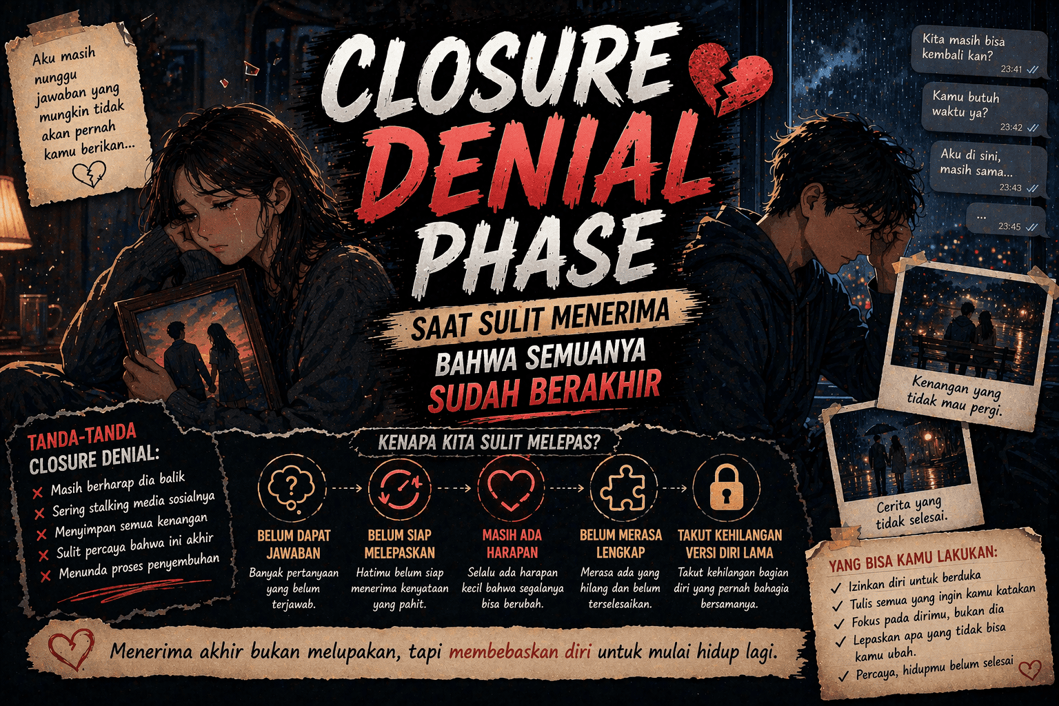 Closure Denial Phase Saat Sulit Menerima Bahwa Semuanya Sudah Berakhir