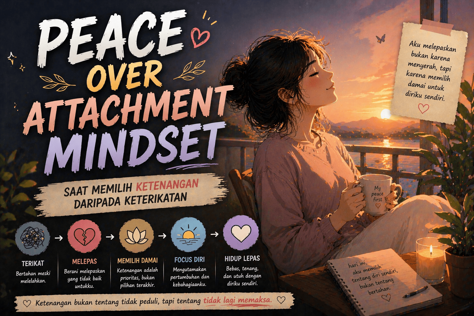Peace Over Attachment Mindset Saat Memilih Ketenangan daripada Keterikatan