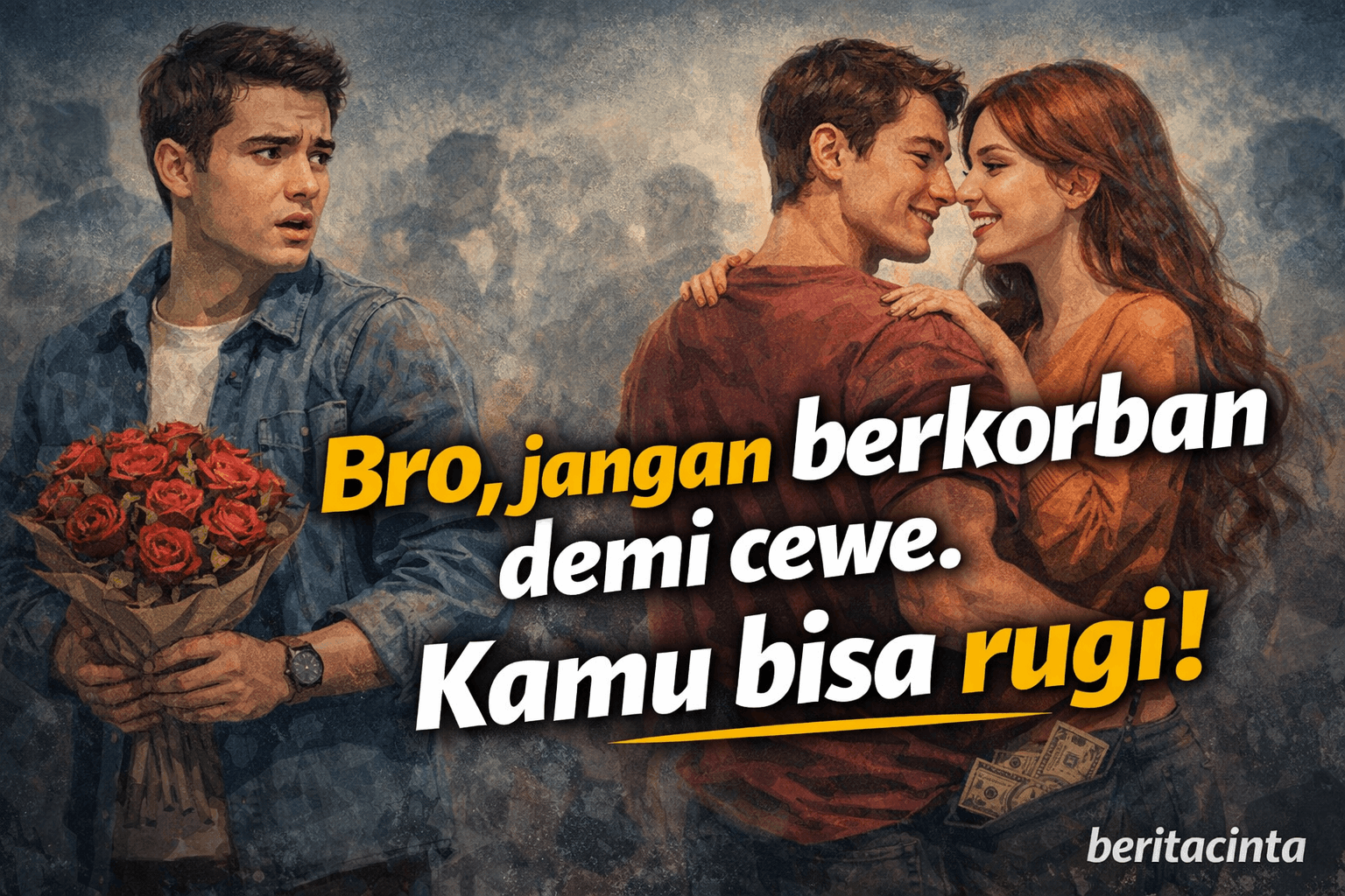 Bro, jangan berkorban demi cewe. Kamu bisa rugi!