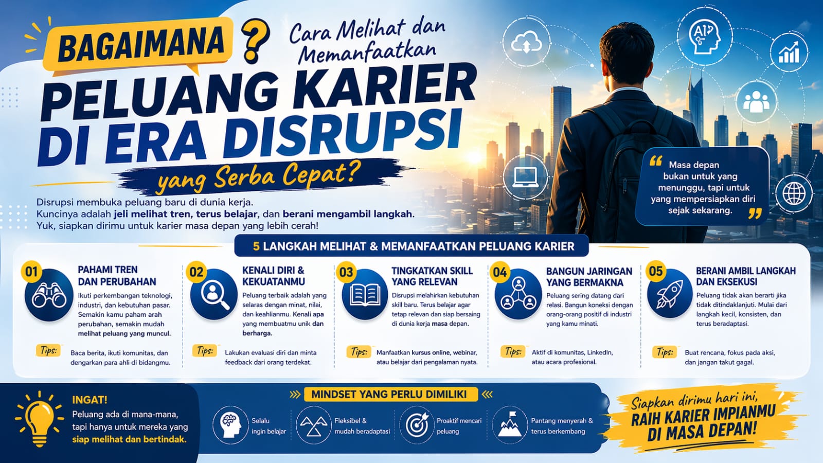 Bagaimana Cara Melihat Dan Memanfaatkan Peluang Karier Di Era Disrupsi Yang Serba Cepat?