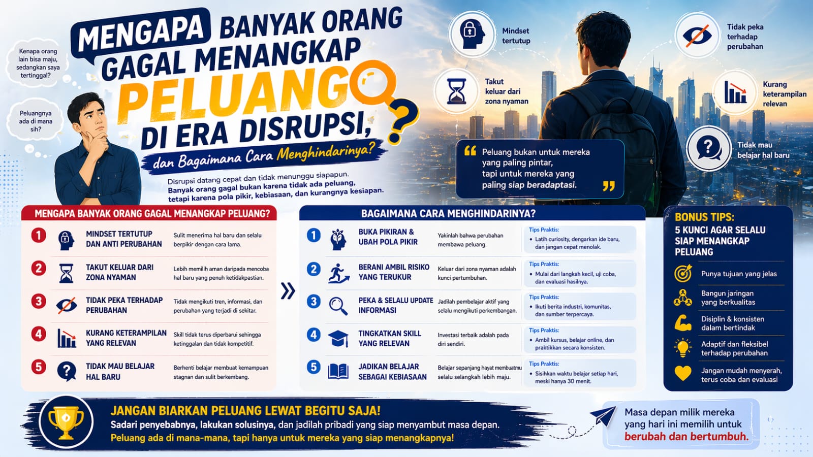 Mengapa Banyak Orang Gagal Menangkap Peluang Di Era Disrupsi, Dan Bagaimana Cara Menghindarinya?