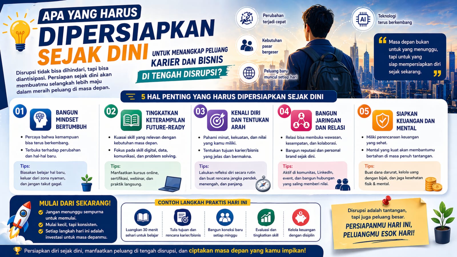 Apa Yang Harus Dipersiapkan Sejak Dini Untuk Menangkap Peluang Karier Dan Bisnis Di Tengah Disrupsi?