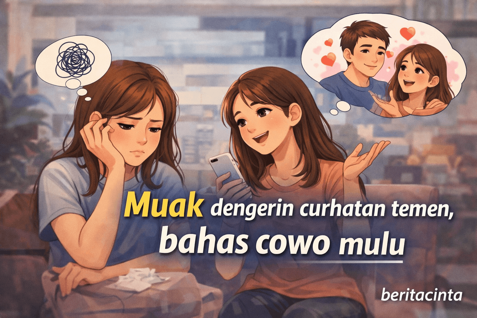 Muak dengerin curhatan temen, bahas cowo mulu