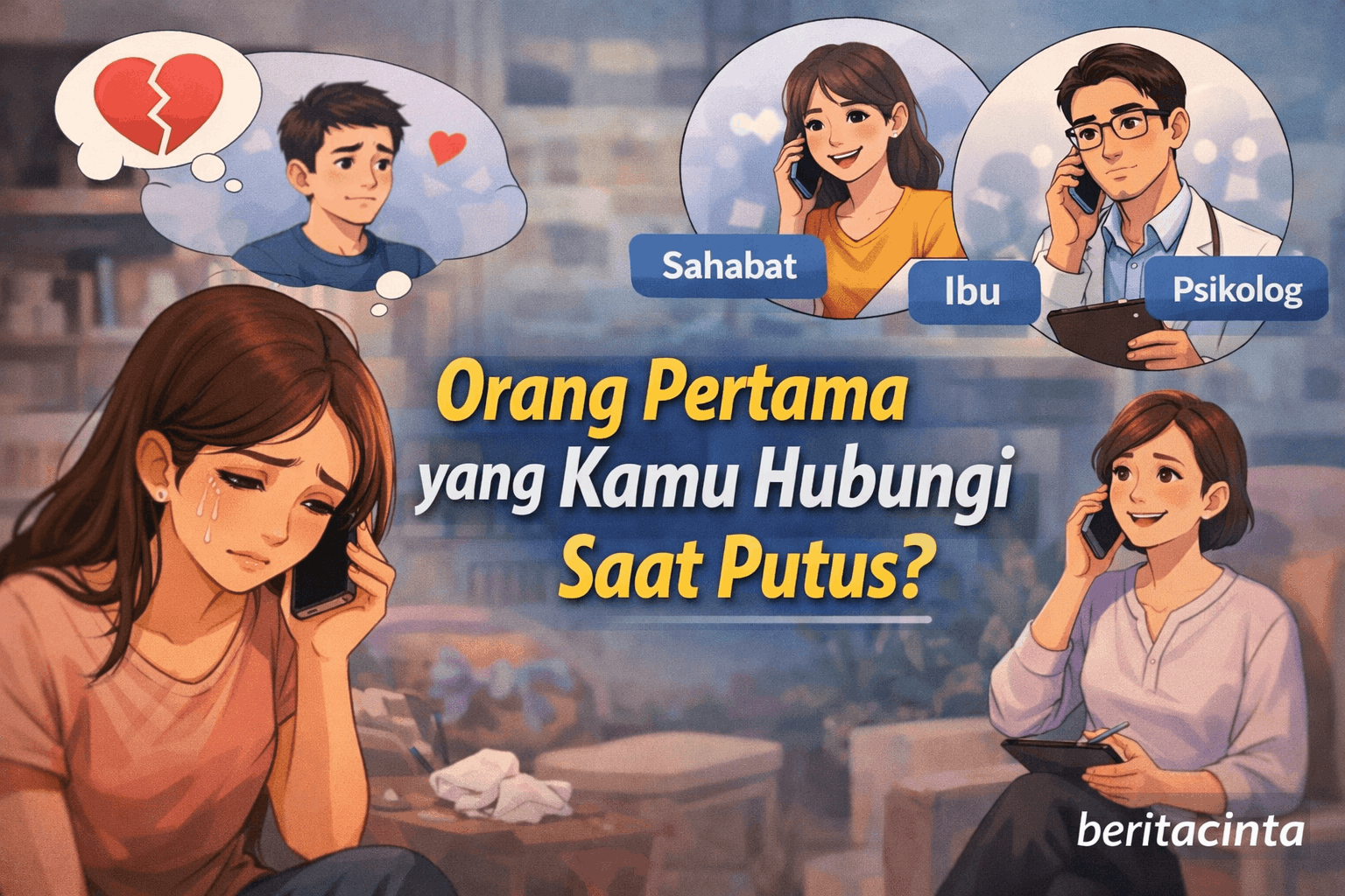 Orang pertama yang kamu hubungi saat putus?