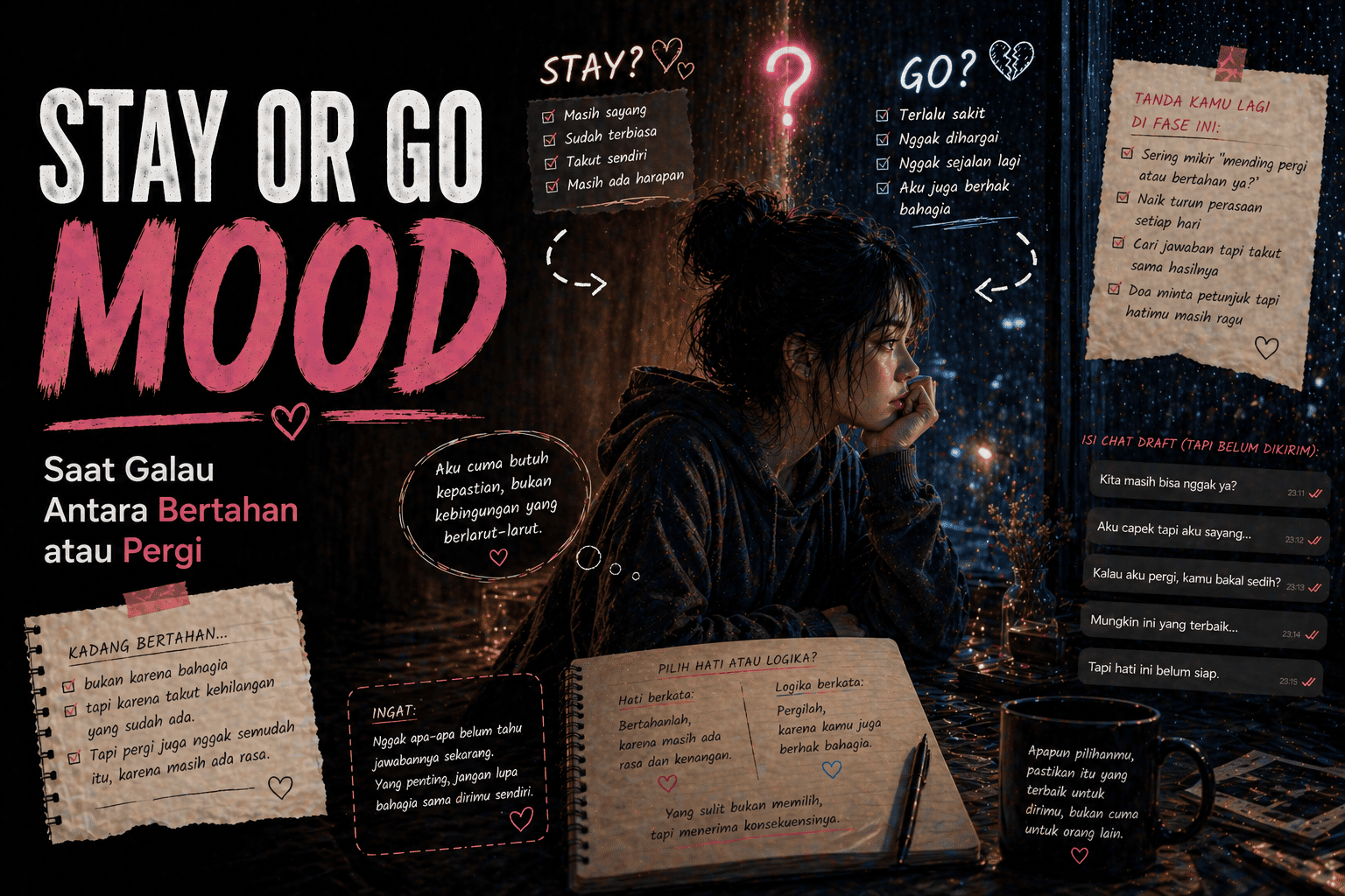 Stay or Go Mood Saat Galau Antara Bertahan atau Pergi