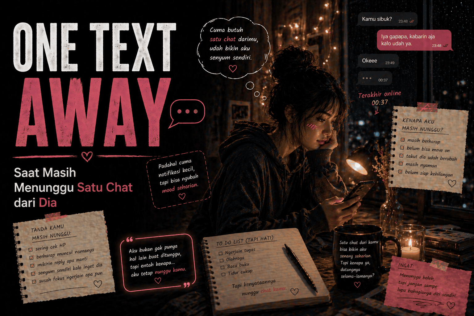 One Text Away Saat Masih Menunggu Satu Chat dari Dia