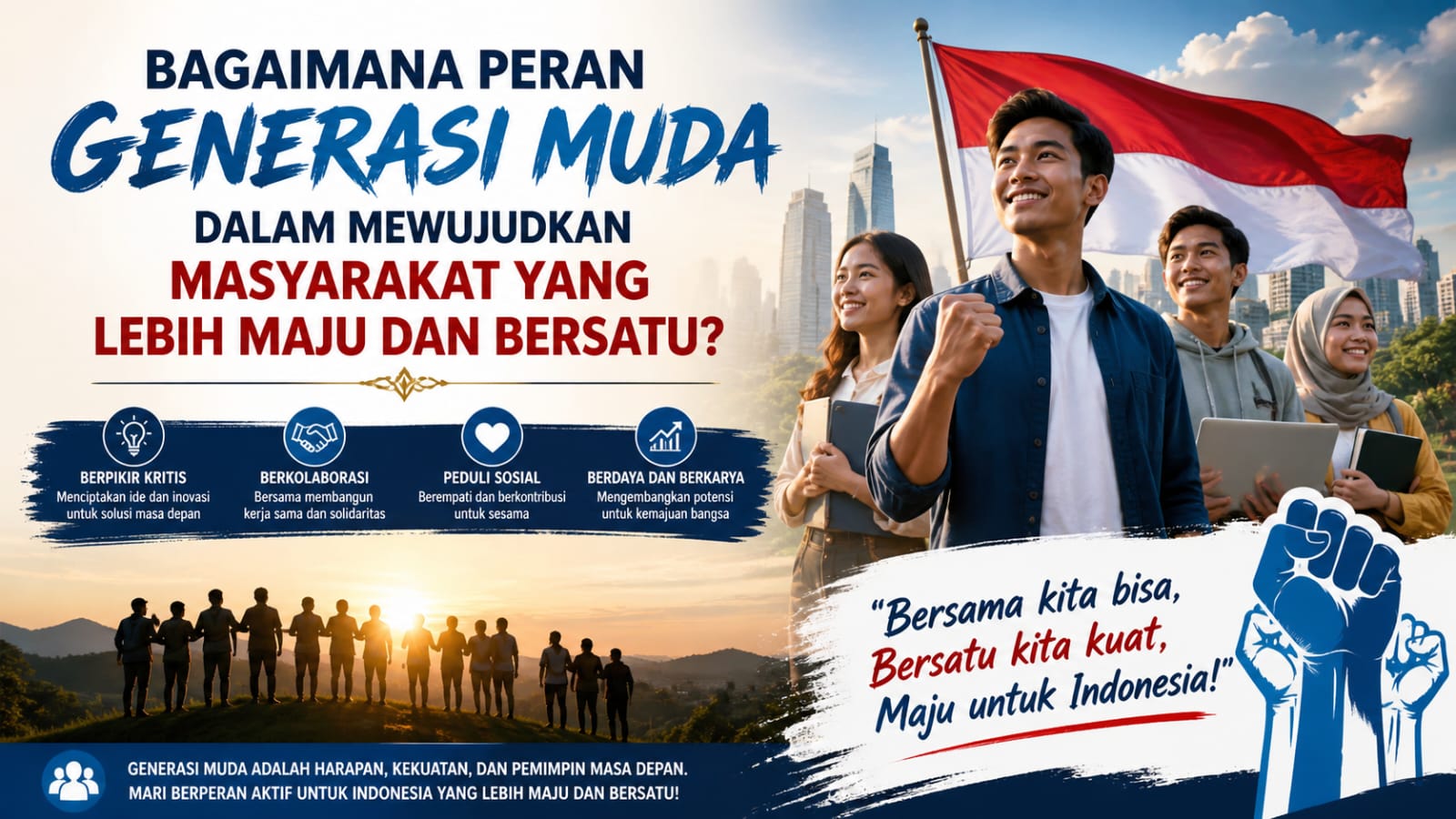 Bagaimana Peran Generasi Muda dalam Mewujudkan Masyarakat yang Lebih Maju dan Bersatu?