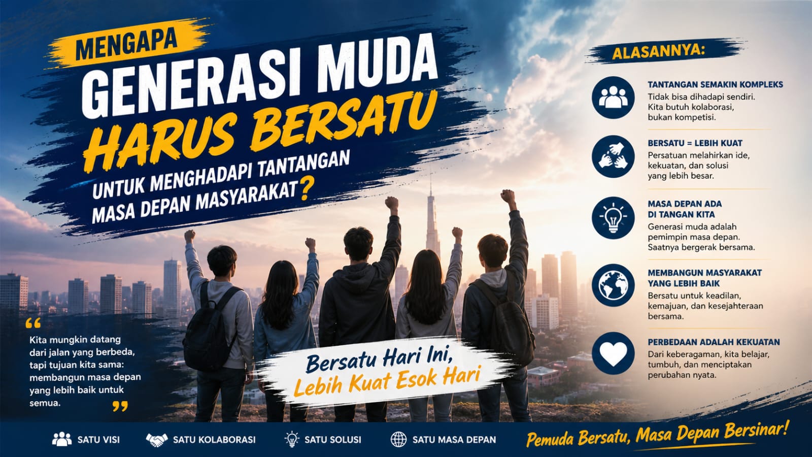 Mengapa Generasi Muda Harus Bersatu untuk Menghadapi Tantangan Masa Depan Masyarakat?