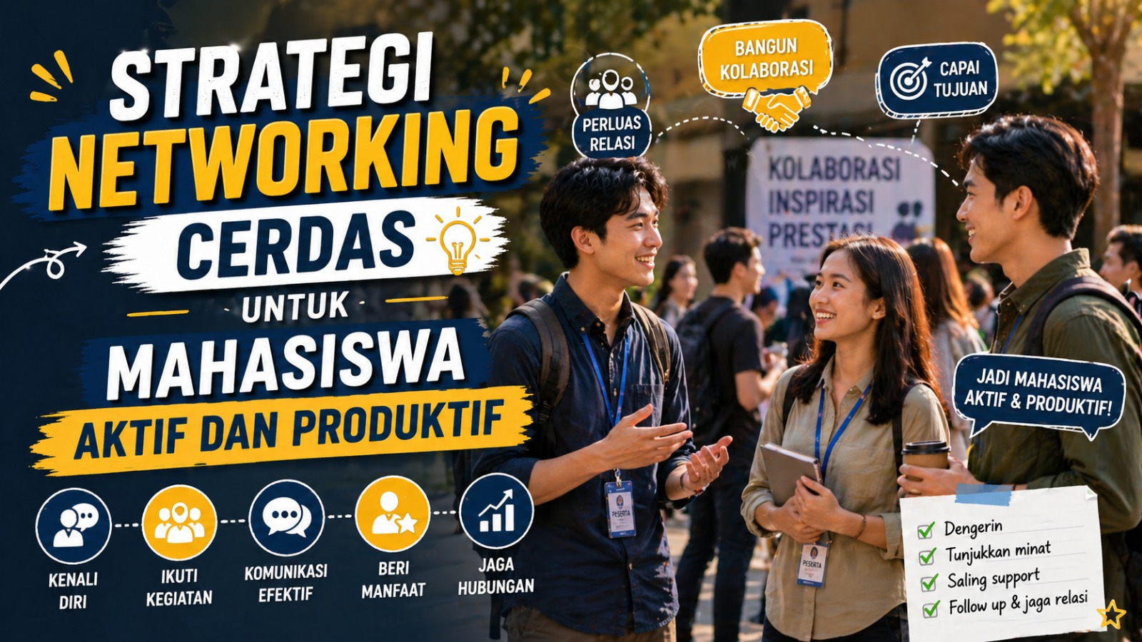 Strategi networking cerdas untuk mahasiswa aktif dan produktif
