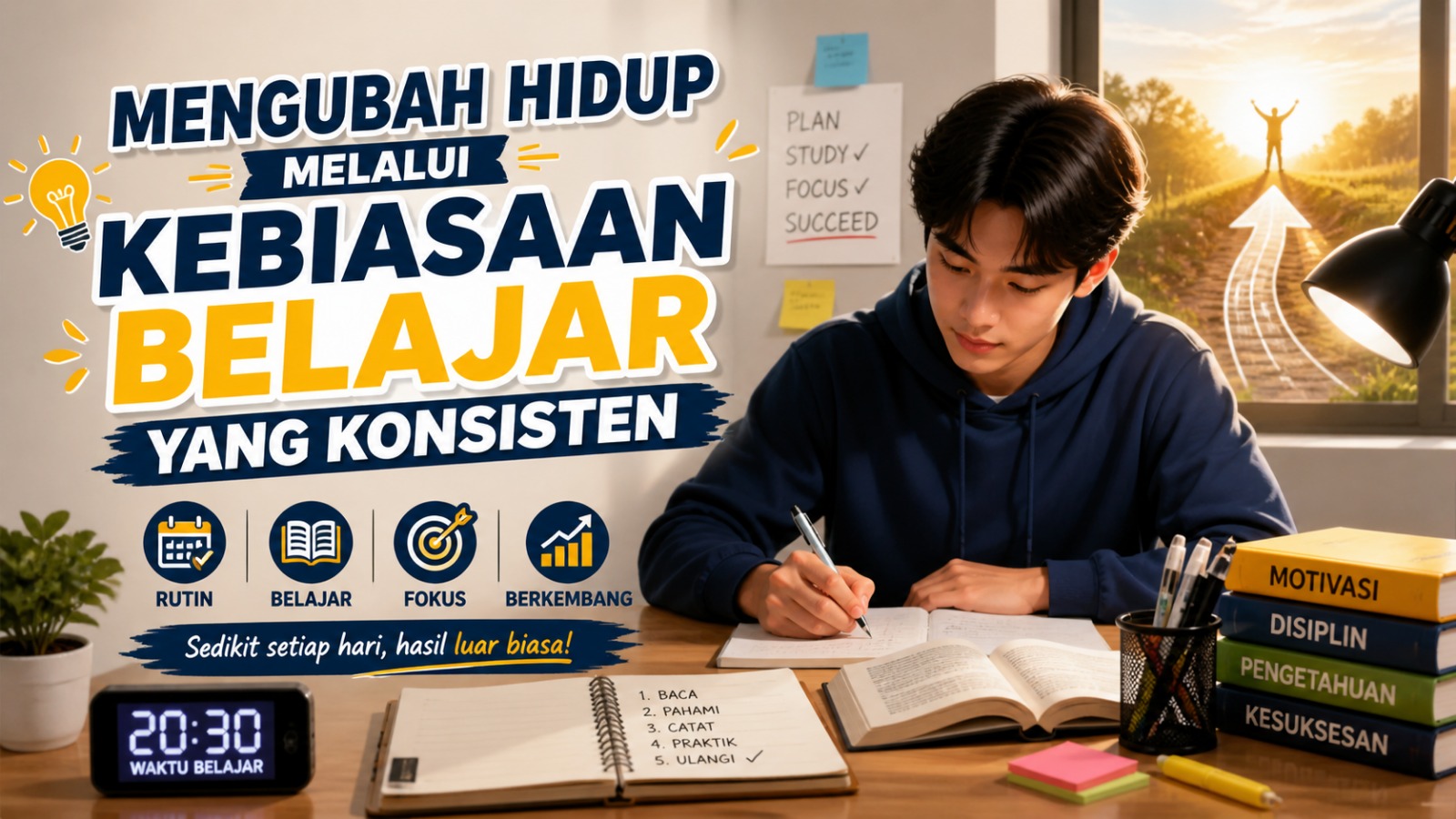 Mengubah hidup melalui kebiasaan belajar yang konsisten