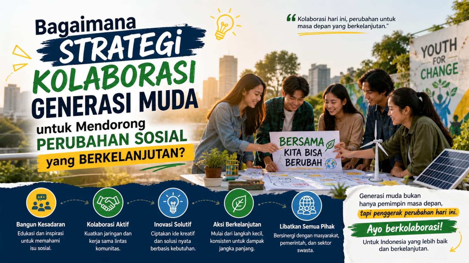 Bagaimana Strategi Kolaborasi Generasi Muda untuk Mendorong Perubahan Sosial yang Berkelanjutan?