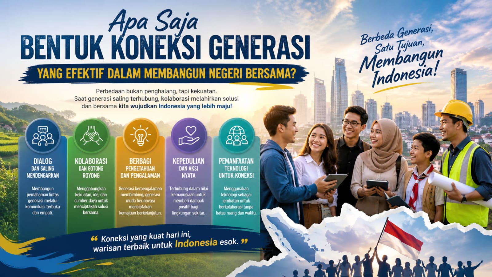 Apa Saja Bentuk Koneksi Generasi yang Efektif dalam Membangun Negeri Bersama?
