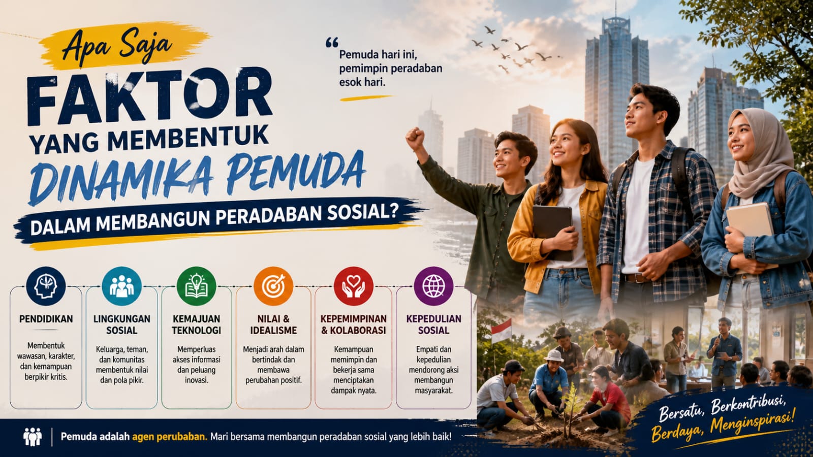 Apa Saja Faktor yang Membentuk Dinamika Pemuda dalam Membangun Peradaban Sosial?