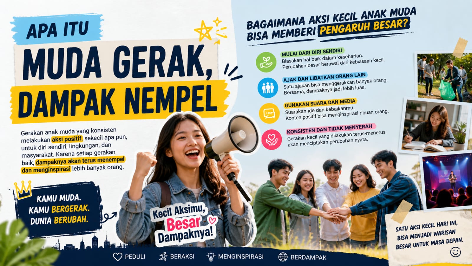 Apa Itu “Muda Gerak, Dampak Nempel” dan Bagaimana Aksi Kecil Anak Muda Bisa Memberi Pengaruh Besar?