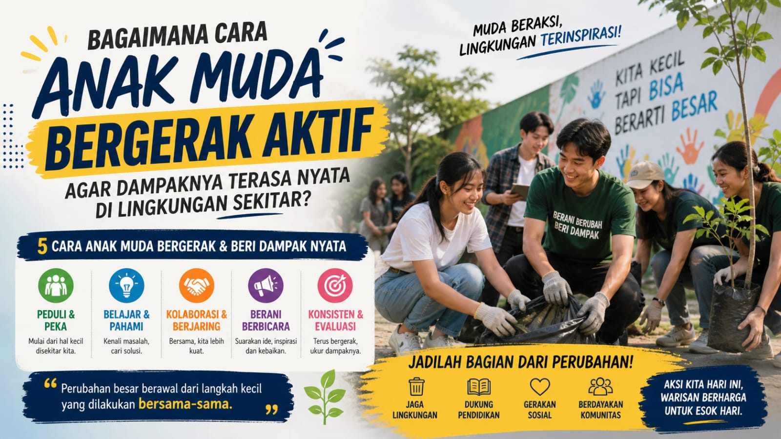 Bagaimana Cara Anak Muda Bergerak Aktif Agar Dampaknya Terasa Nyata di Lingkungan Sekitar?