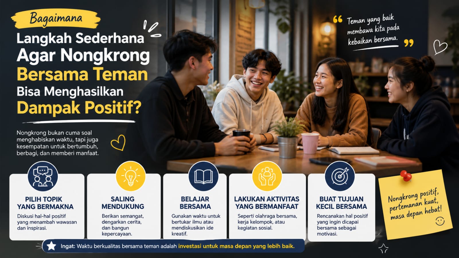 Bagaimana Langkah Sederhana Agar Nongkrong Bersama Teman Bisa Menghasilkan Dampak Positif?