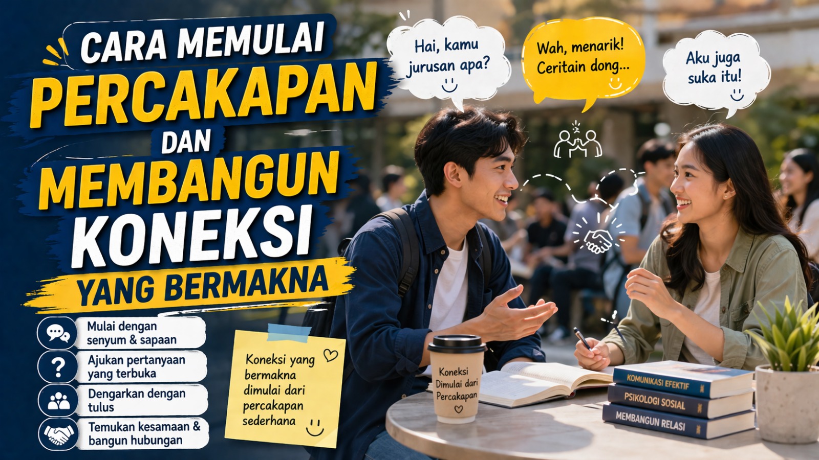 Cara memulai percakapan dan membangun koneksi yang bermakna