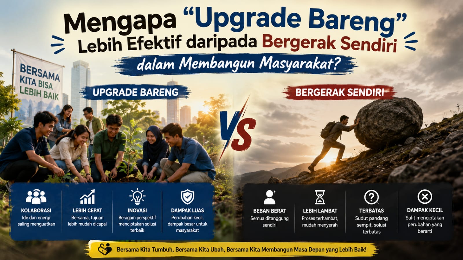 Mengapa “Upgrade Bareng” Lebih Efektif daripada Bergerak Sendiri dalam Membangun Masyarakat?