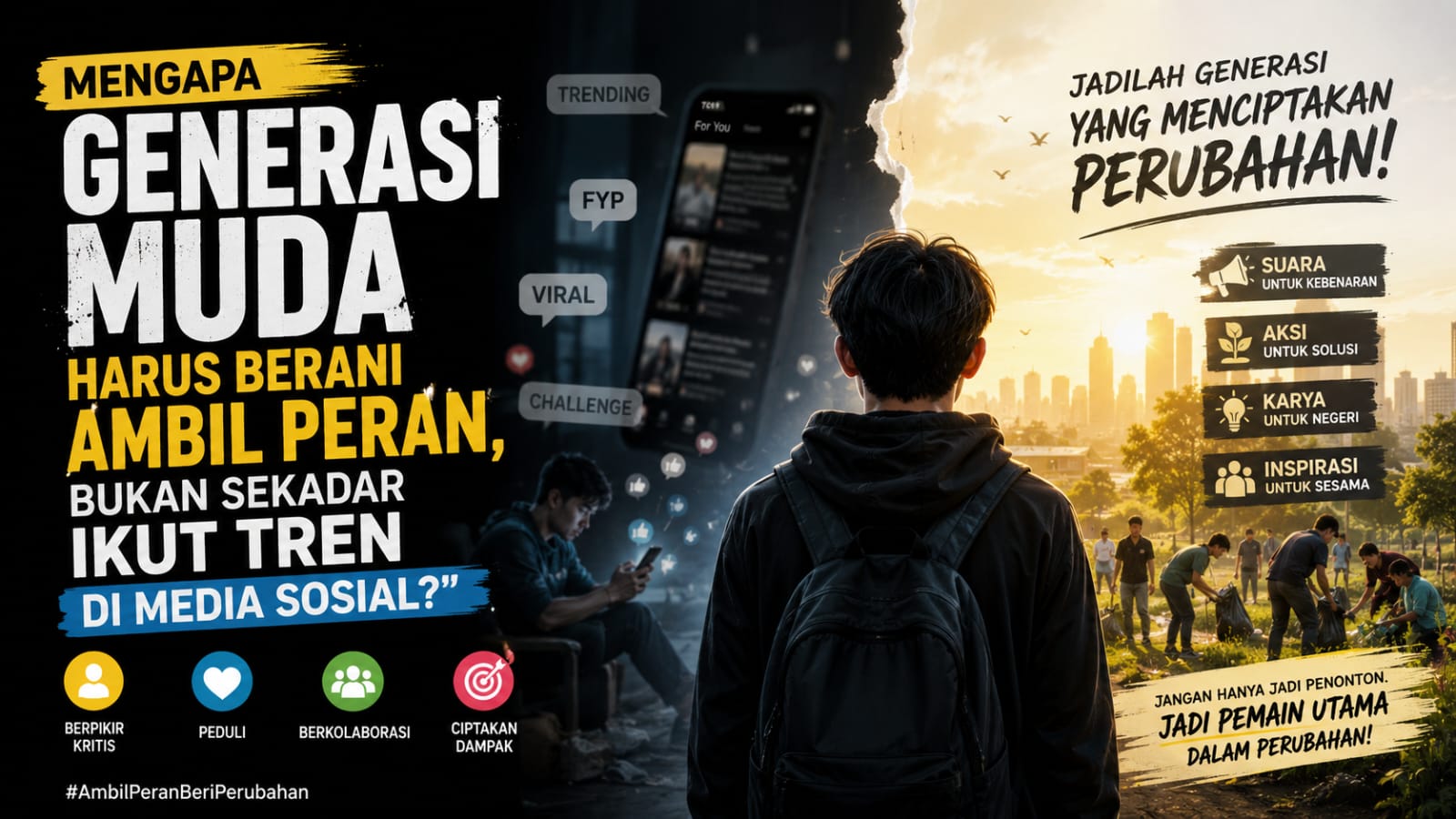 Mengapa Generasi Muda Harus Berani Ambil Peran, Bukan Sekadar Ikut Tren di Media Sosial?