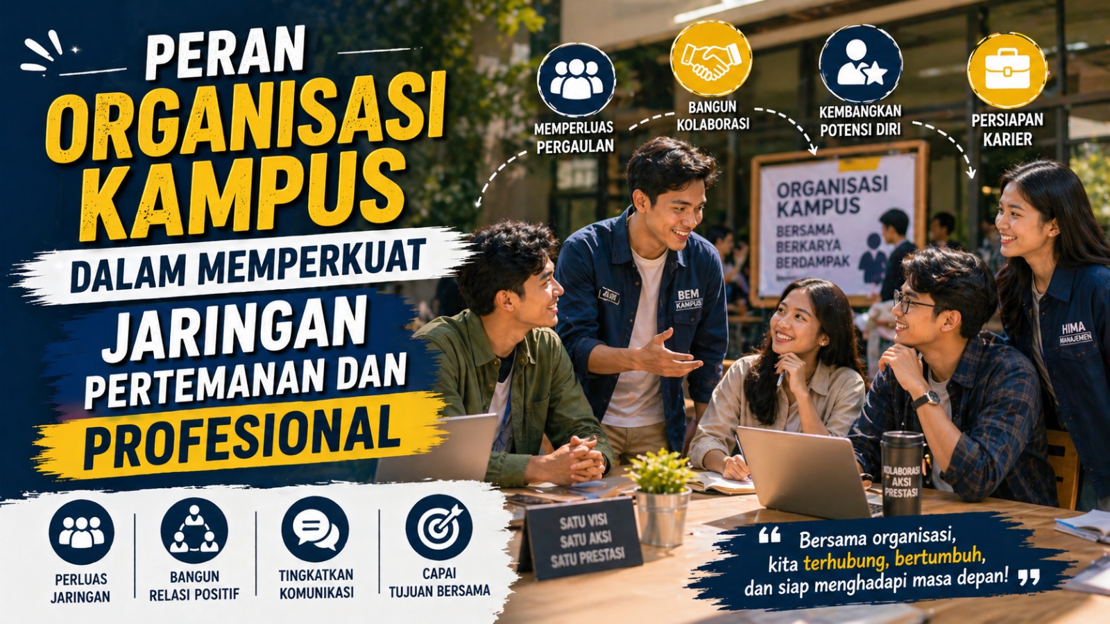 PERAN ORGANISASI KAMPUS DALAM MEMPERKUAT JARINGAN PERTEMANAN DAN PROFESIONAL