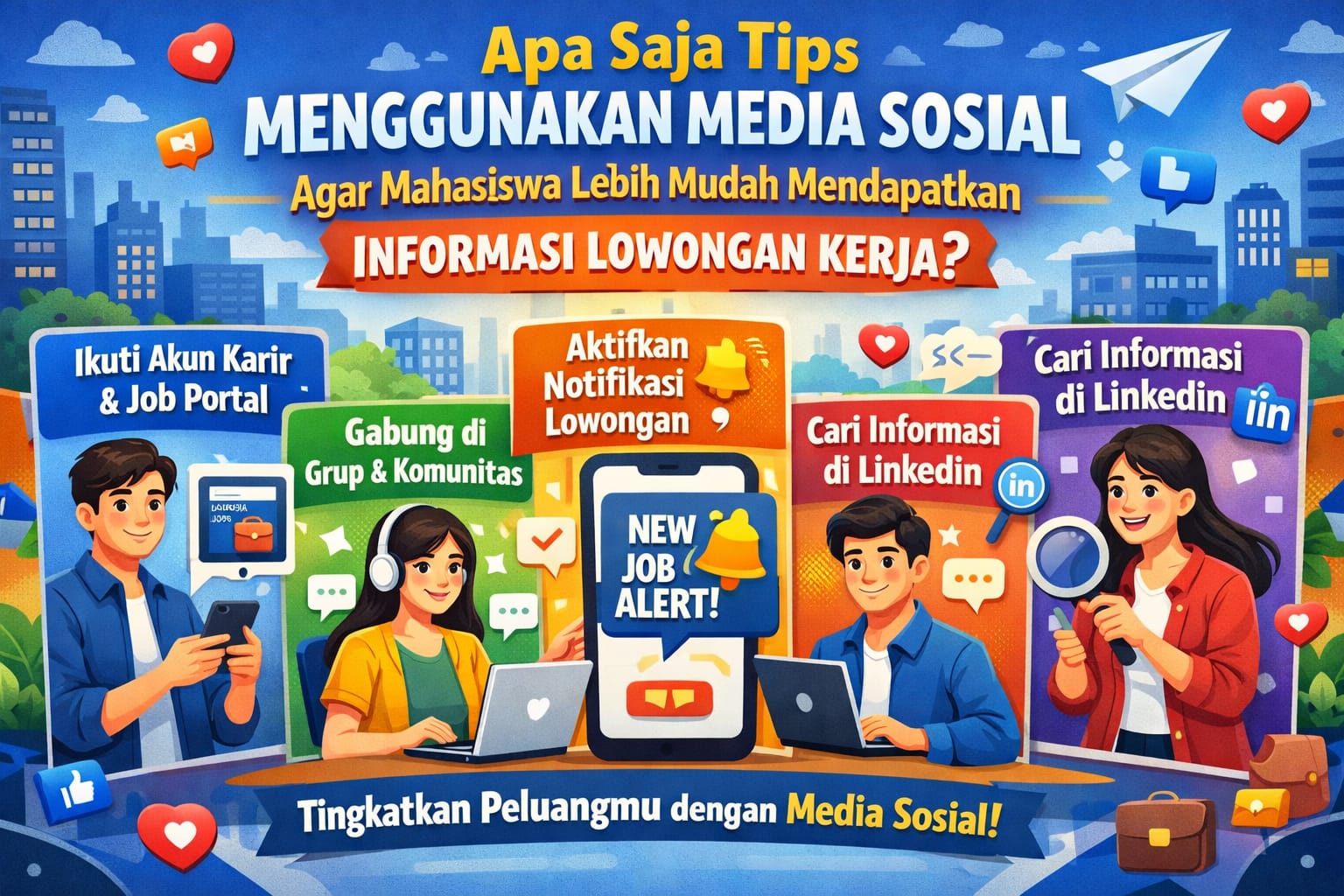 Apa Saja Tips Menggunakan Media Sosial Agar Mahasiswa Lebih Mudah Mendapatkan Informasi Lowongan Kerja?