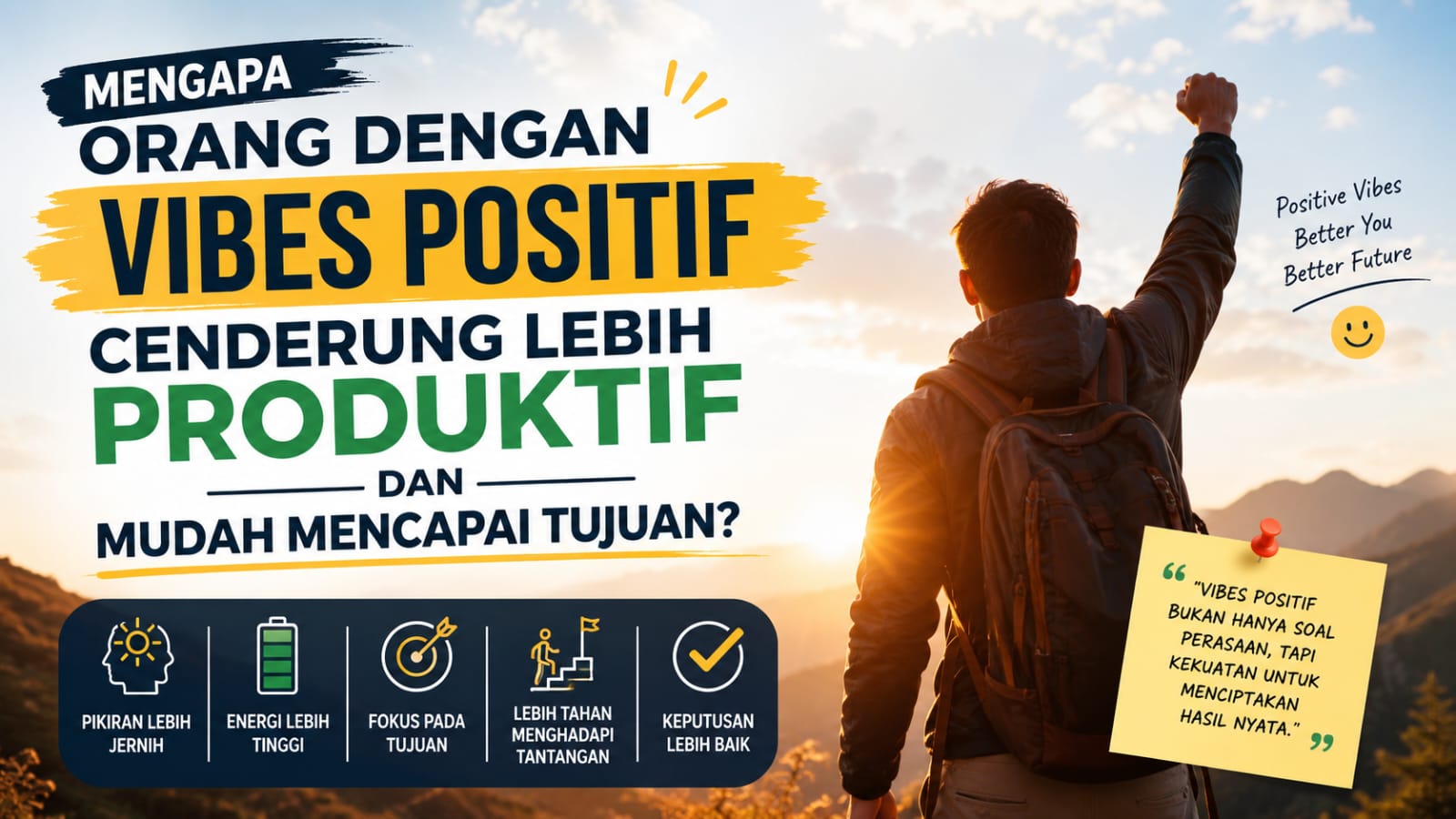 Mengapa Orang dengan Vibes Positif Cenderung Lebih Produktif dan Mudah Mencapai Tujuan?
