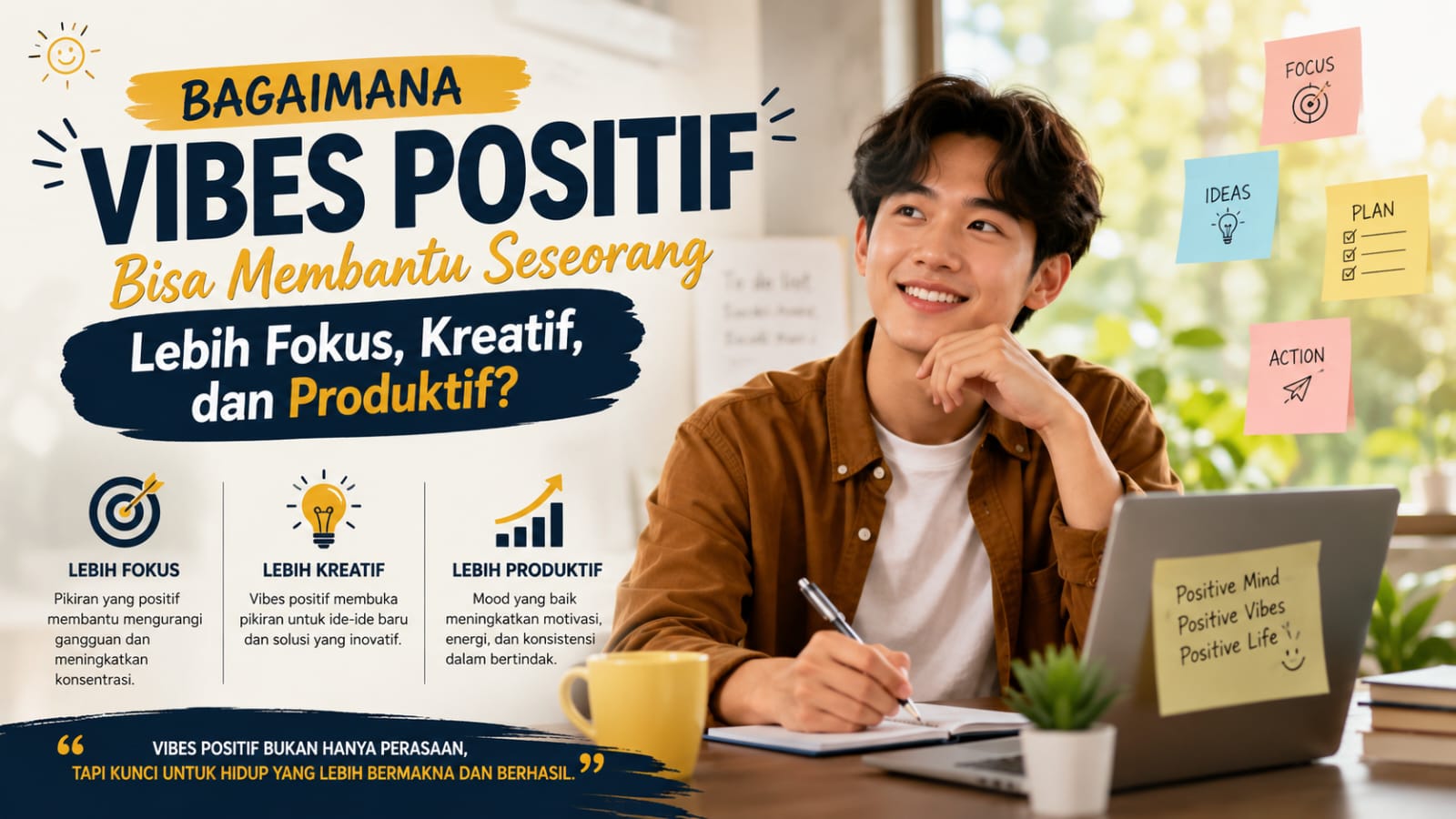 Bagaimana Vibes Positif Bisa Membantu Seseorang Lebih Fokus Kreatif dan Produktif?