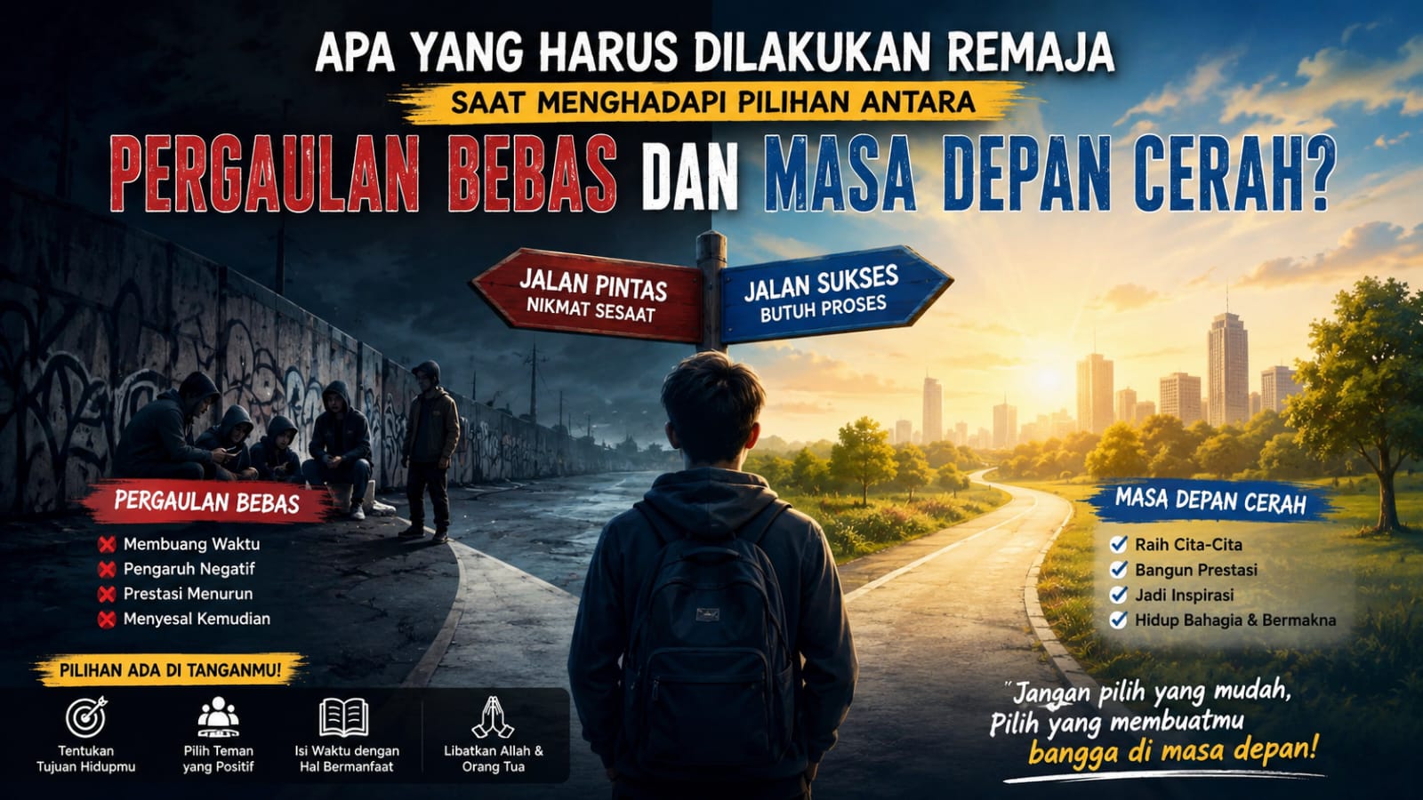 Apa yang Harus Dilakukan Remaja Saat Menghadapi Pilihan antara Pergaulan Bebas dan Masa Depan Cerah?