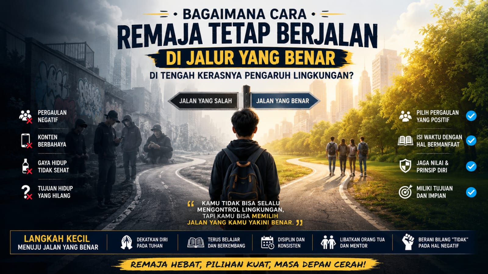 Bagaimana Cara Remaja Tetap Berjalan di Jalur yang Benar di Tengah Kerasnya Pengaruh Lingkungan?