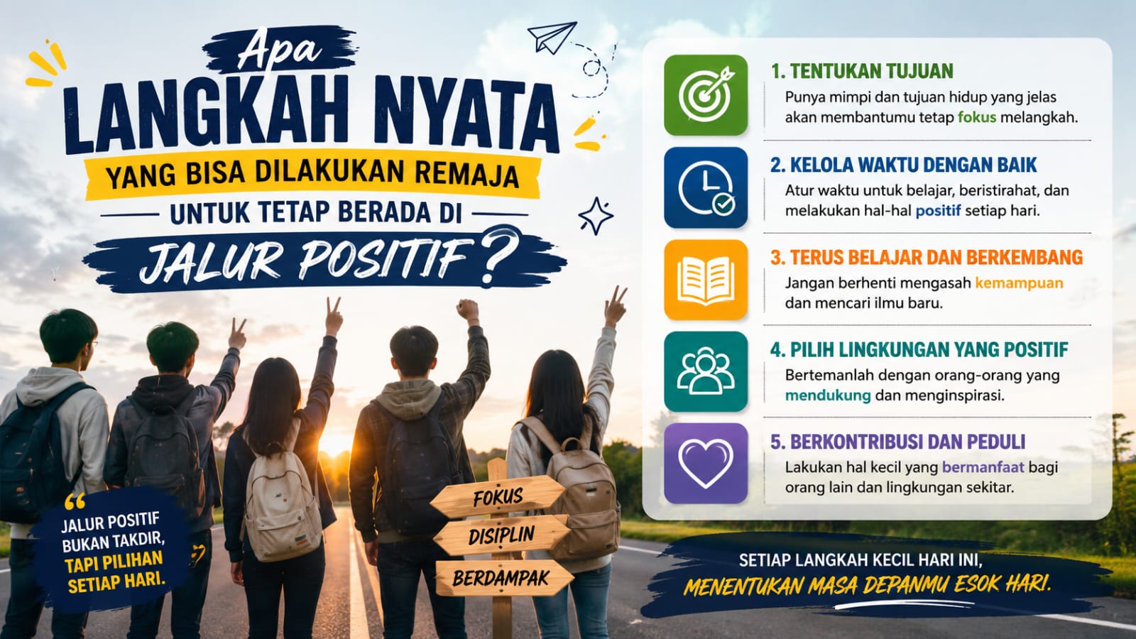 Apa Langkah Nyata yang Bisa Dilakukan Remaja untuk Tetap Berada di Jalur Positif?