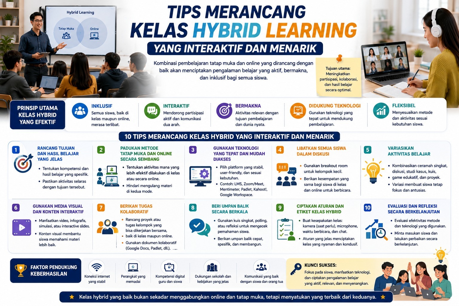 Tips Merancang Kelas Hybrid Learning yang Interaktif dan Menarik