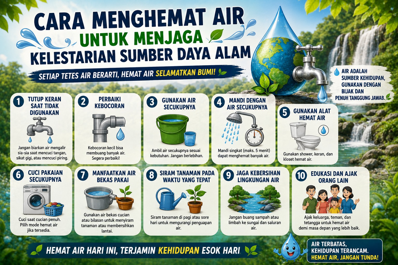 Cara Menghemat Air untuk Menjaga Kelestarian Sumber Daya Alam