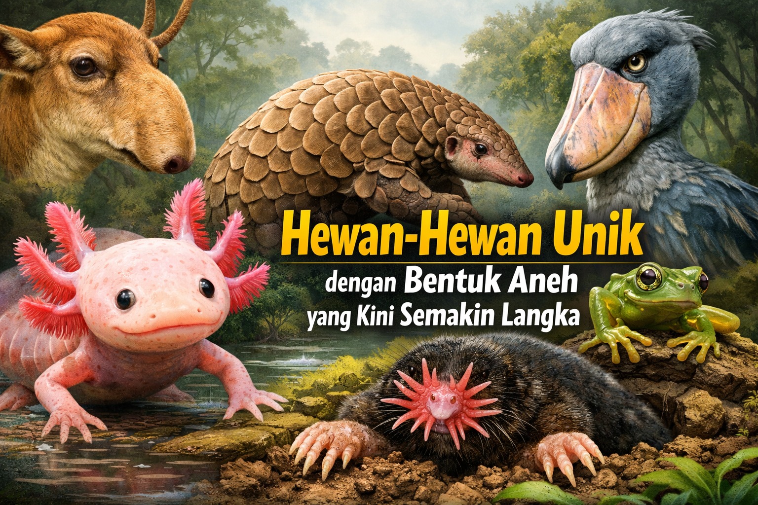 Hewan-Hewan Unik dengan Bentuk Aneh yang Kini Semakin Langka